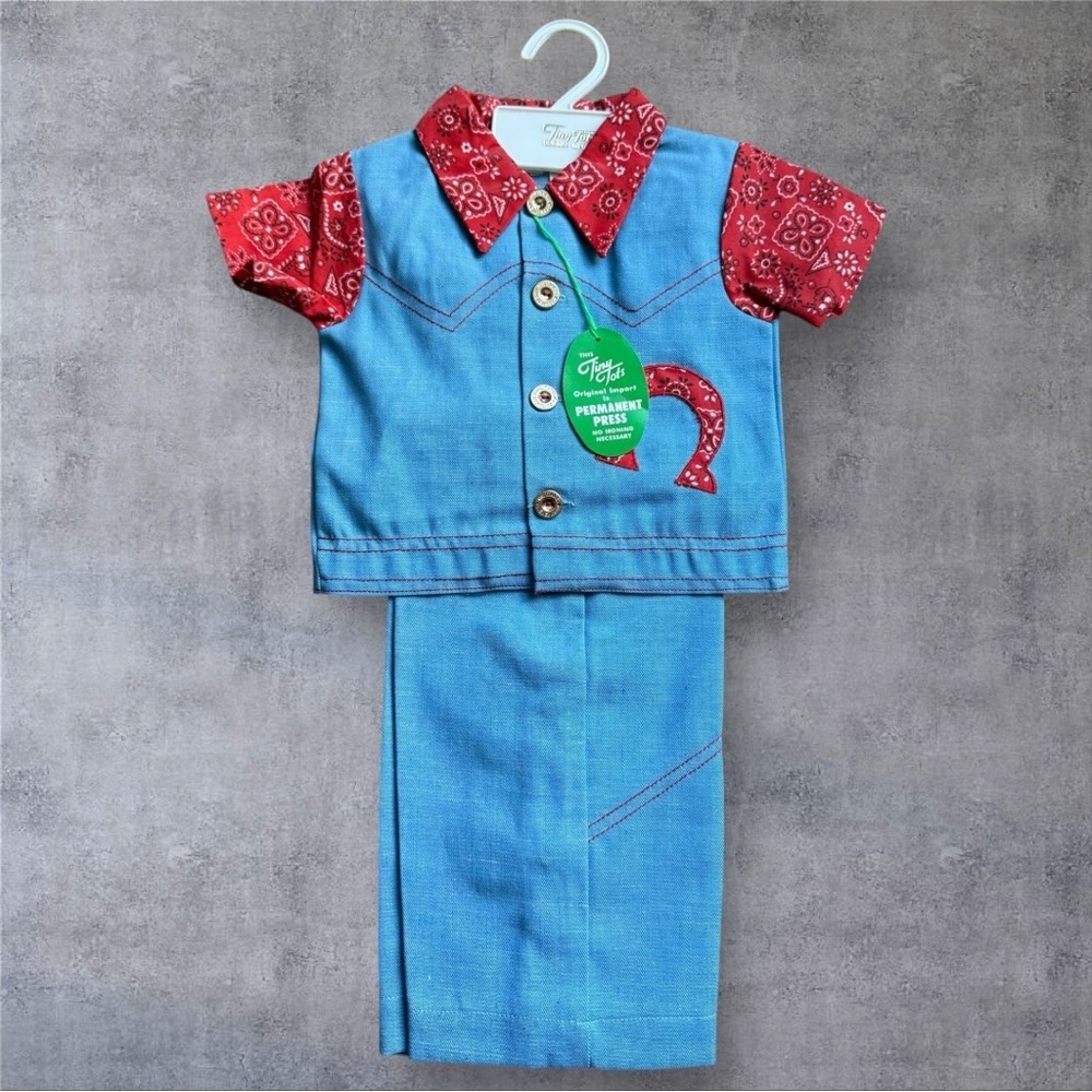 Vintage Tiny Tots Original Children's Western Wear Two Piece Outfit